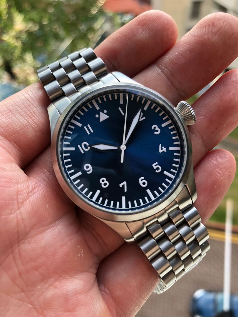FSOT Tisell Blue 40mm Type A Flieger Miyota 90S5, Men's Fashion