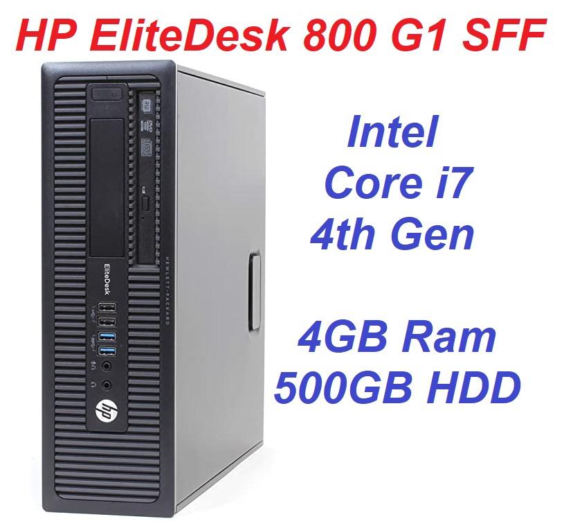Used Hp Pc Intel Core I7 Cpu Hp Elitedesk 800 G1 Sff Core I7 4th Gen Pc 4gb Ram 500gb Hdd Wifi Electronics Computers Desktops On Carousell