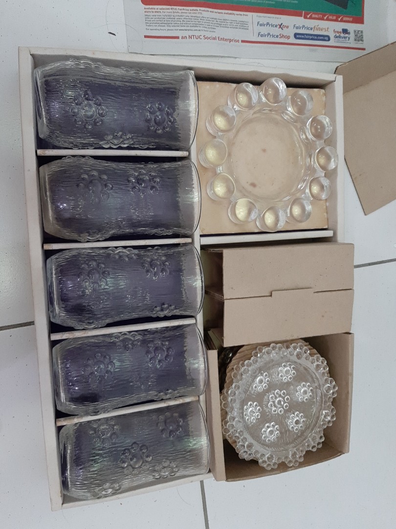 Vintage glass set, TV & Home Appliances, Kitchen Appliances, Other