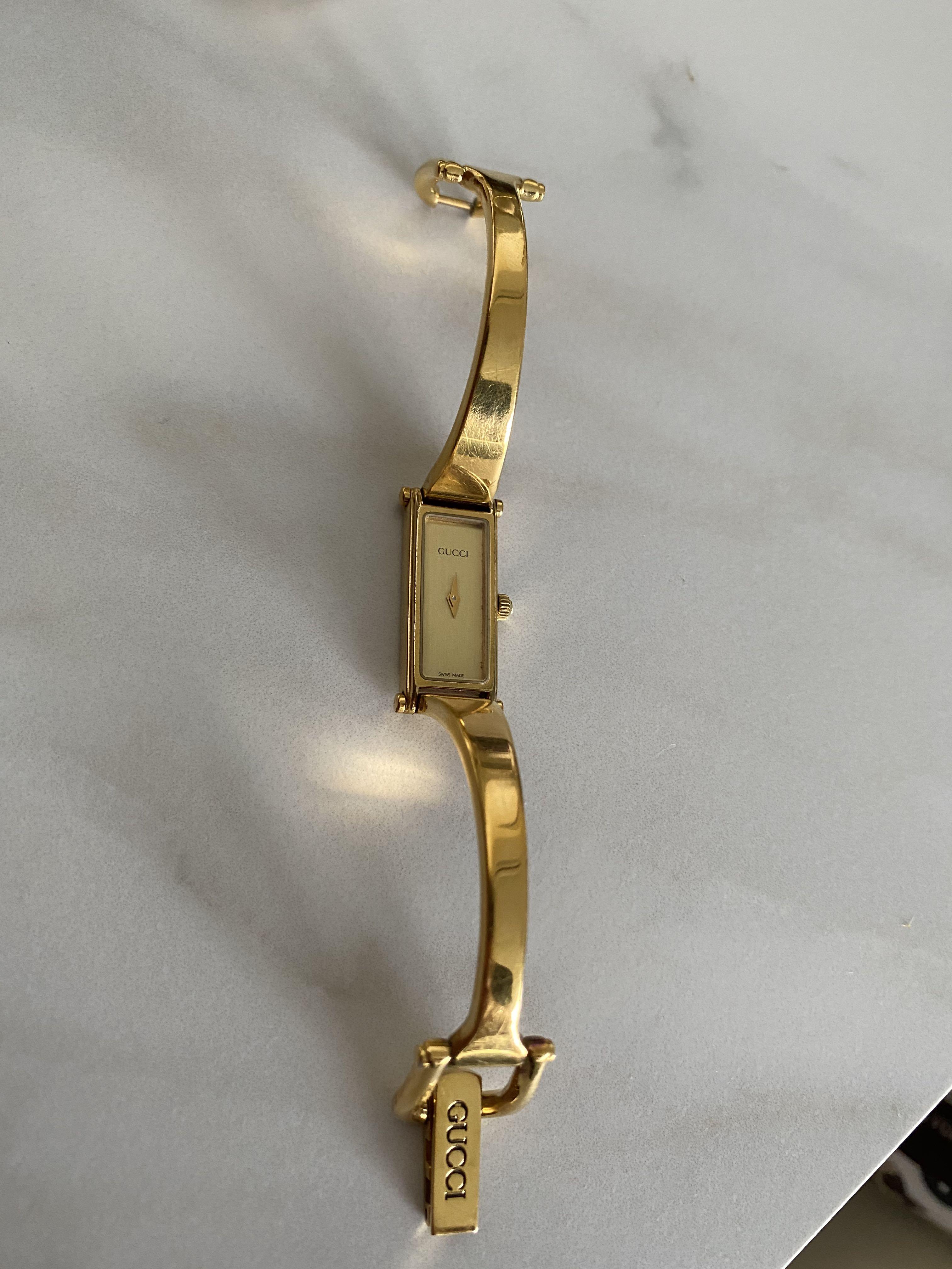 Vintage gucci watch 2025 gold