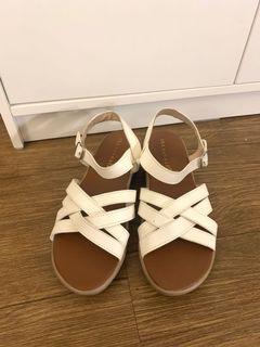 White Strap Wedges Shoes