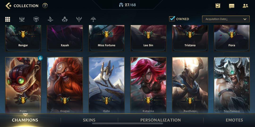 Wild Rift Account D3 Highest 27 Hero 17 Skin, Video Gaming, Gaming Accessories, Game Gift