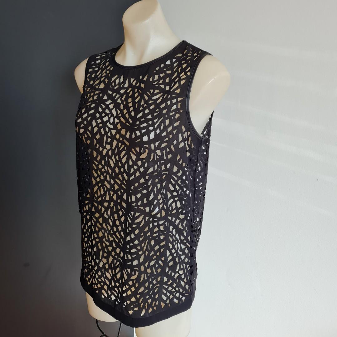 Women's size 6 'CAMILLA AND MARC' Gorgeous black intricate tank top - EUC (Category: Women's Clothes) located in Sydney. Submitted by bilic83 (Listing ID 1094055668, Image 3). Description: .