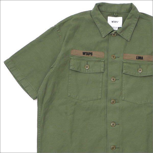 wtaps 18ss bud ss shirt cotton satin bdu copo short sleeve size s