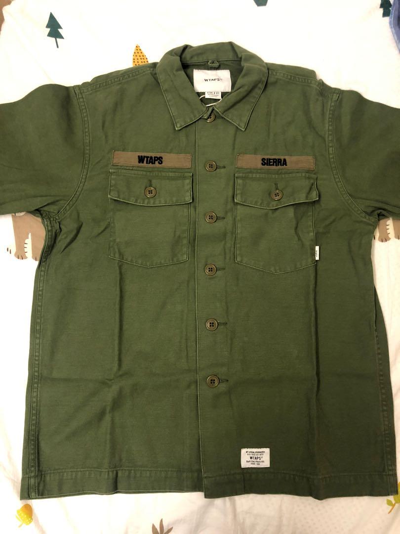 wtaps 18ss bud ss shirt cotton satin bdu copo short sleeve size s