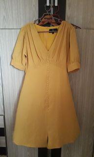 yellow dress double woot