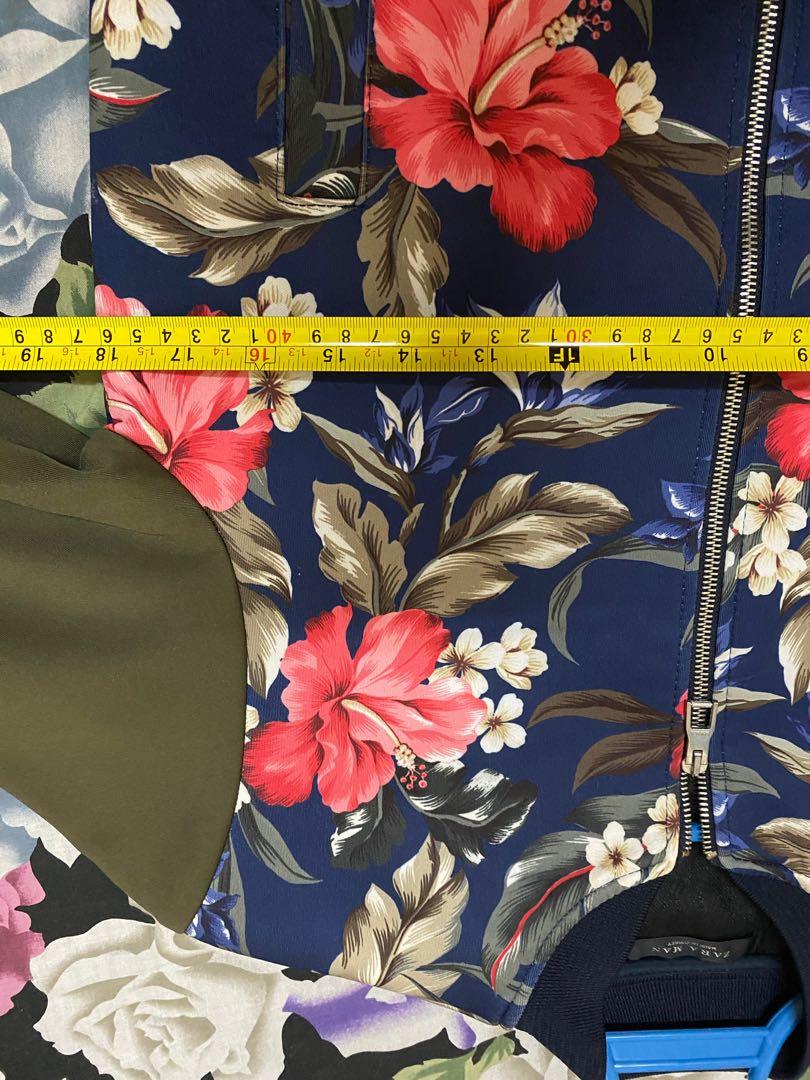 Zara Man Bomber Jacket (Category: Coats, Jackets and Outerwear) located in Caloocan City. Submitted by impulsivebuyer1380 (Listing ID 1094108263, Image 3). Description: Zara Man Floral Bomber Jacket Size: Small Condition: 9/10 Issue: small run, Please check.