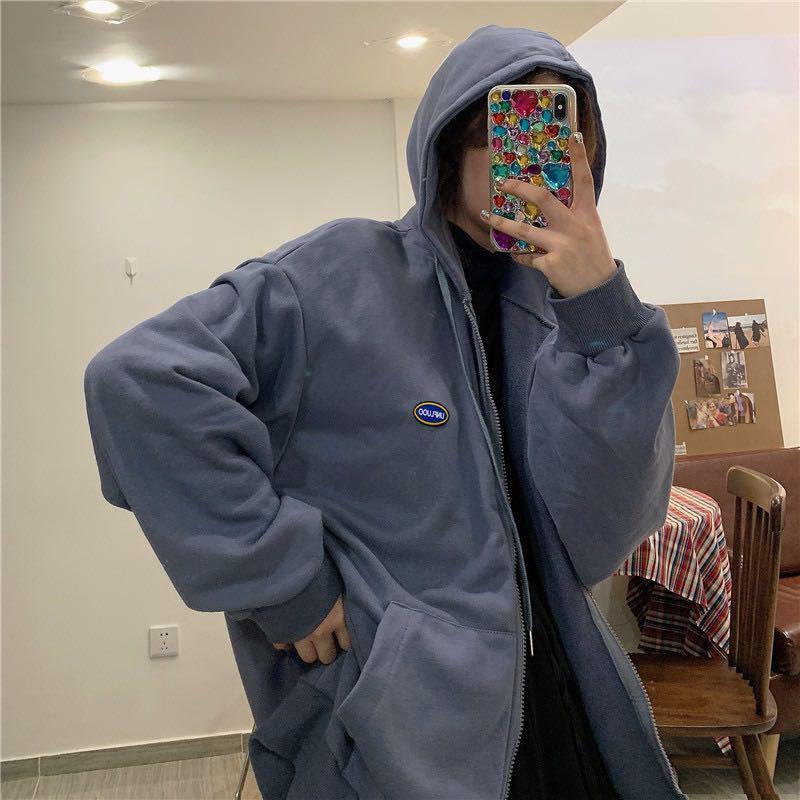 Oversized jacket zip up hot sale