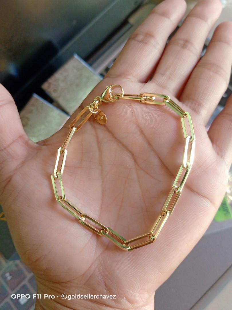 Update more than 72 gold paper clip bracelet super hot in.duhocakina