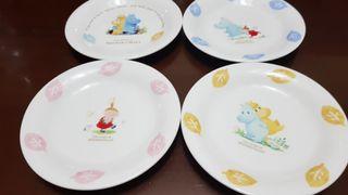 4 pcs the story of Moomin valley plates by Yamaka