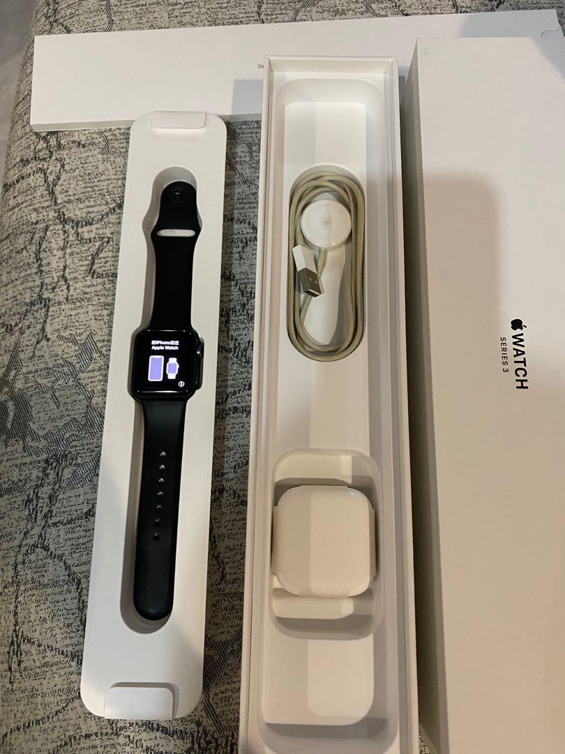 Apple watch s3 38mm space gray aluminum with deals black