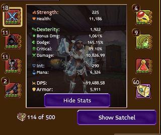 Arcane Legends Meta Rogue Account