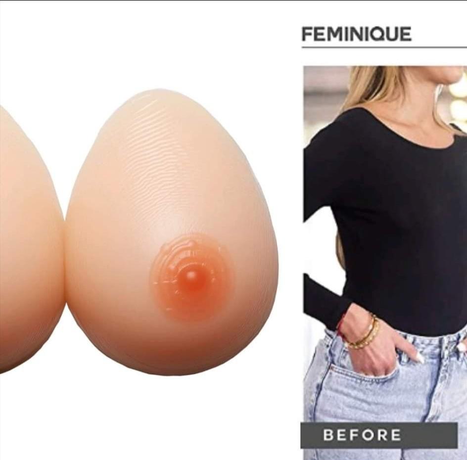 Self Adhesive Fake Boob Drop Shape Silicone Breast Form for