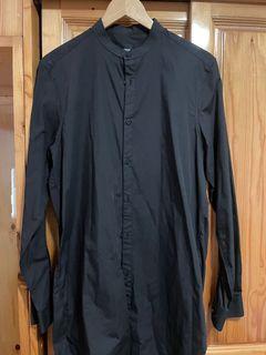 ASOS black long line shirt