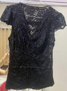 Atasan hitam bodycon sexy elegant