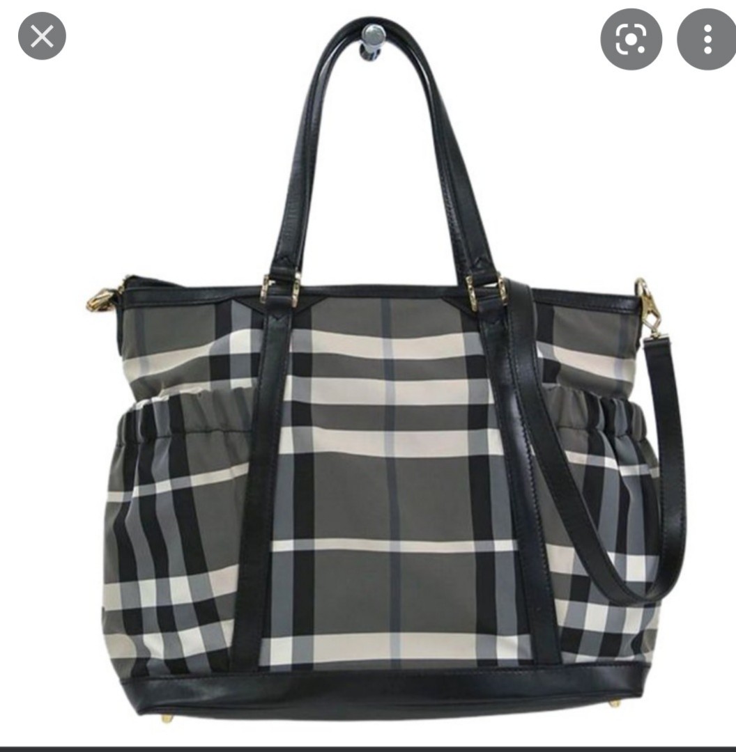 Authentic Burberry Check Nylon Diaper bag Babies Kids Going