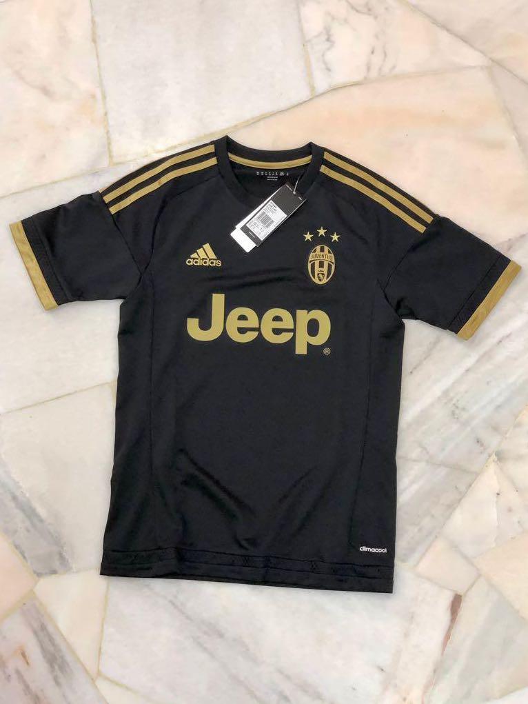 Authentic Juventus original Adidas 2015/2016 black gold football soccer  jersey BNWT