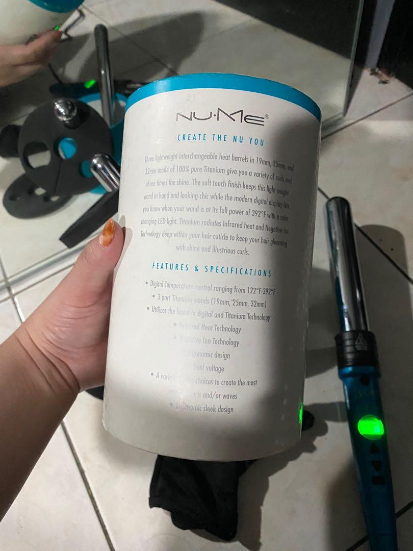 Authentic NuMe Titan 3 in Turquoise Curling wand Beauty