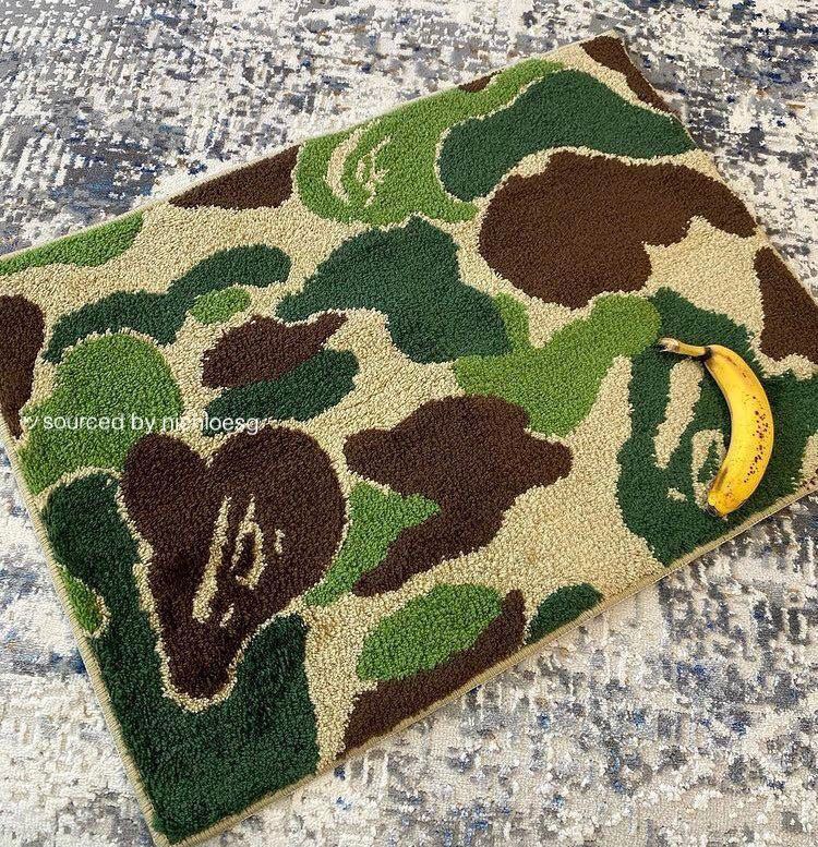 BAPE ABC CAMO BIG RUG MAT, Furniture & Home Living, Home Decor, Carpets