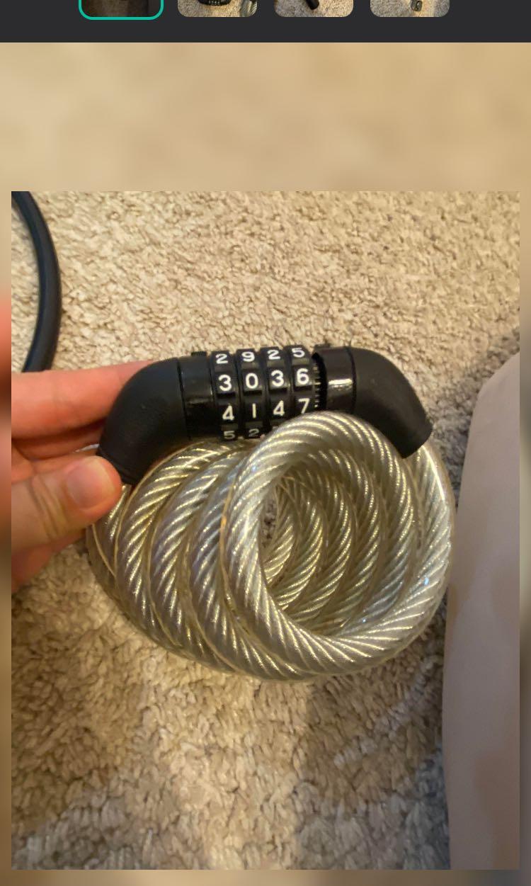 Decathlon Bicycle Locks Combination Key, Sports Equipment, Bicycles & Parts, Parts & Accessories