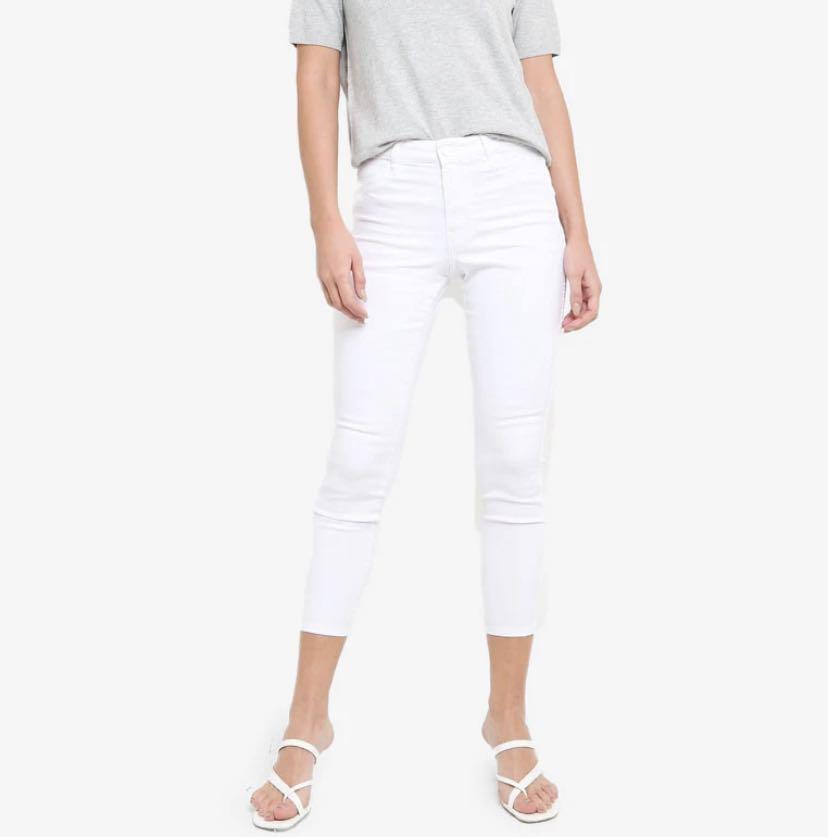 Women's white stretch jeggings