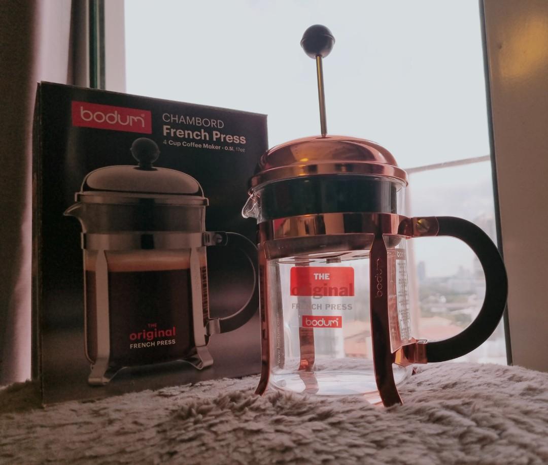 Bodum Chambord 4 Cup French Press Coffee Maker, Copper, 0.5 l