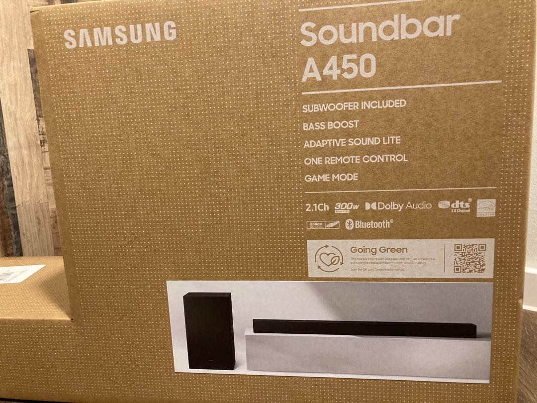 Brand new in box Samsung tv speakers A450 soundbar