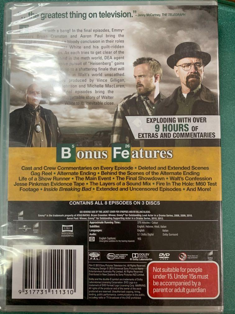 Breaking Bad The Final Season (Category: CDs & DVDs) located in Pasay City. Submitted by ayinong168 (Listing ID 1094259183, Image 2). Description: 3 cd collection item is in excellent condition mint still in plastic pm for inquiries .