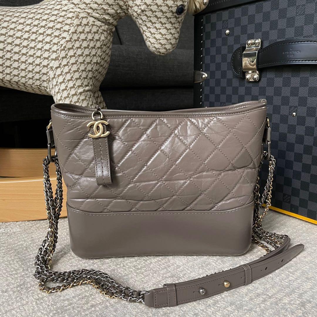 Gabrielle Chanel Bag Taupe Leather