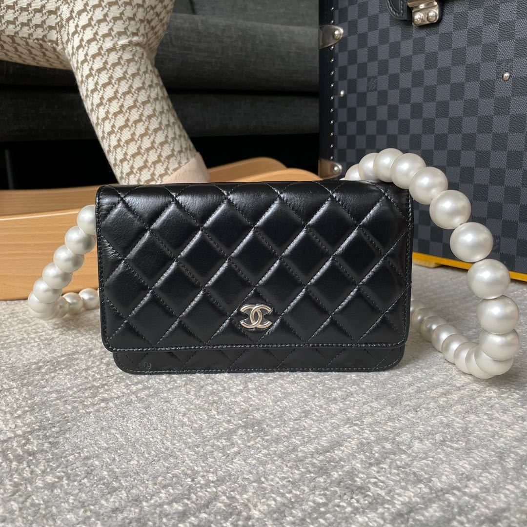 Chanel woc deals pearl chain