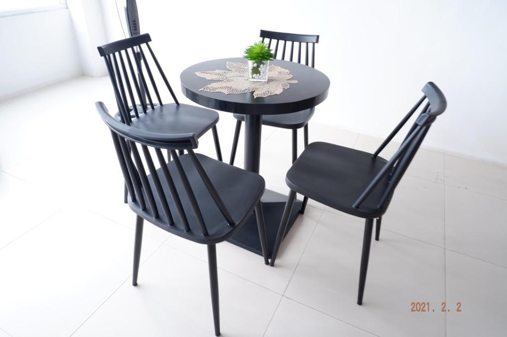Coffee Table & Chairs SET (Category: Chairs) located in Antipolo. Submitted by aaiitems (Listing ID 1094150111, Image 1). Description: Black Coffee Round-Table & 4 Chairs ☕️ Items bought Individually/per peice. Sold as set. ✅ Table decor not included. ❌ RFS: Closed "cafe-like" shop due to Pandemic. Not been used much. (Because cafe opened few months before pandemic) Buyer shoulders shipping. PM for more info!.