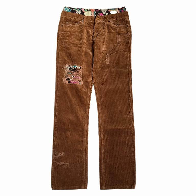 Ripped corduroy pants online