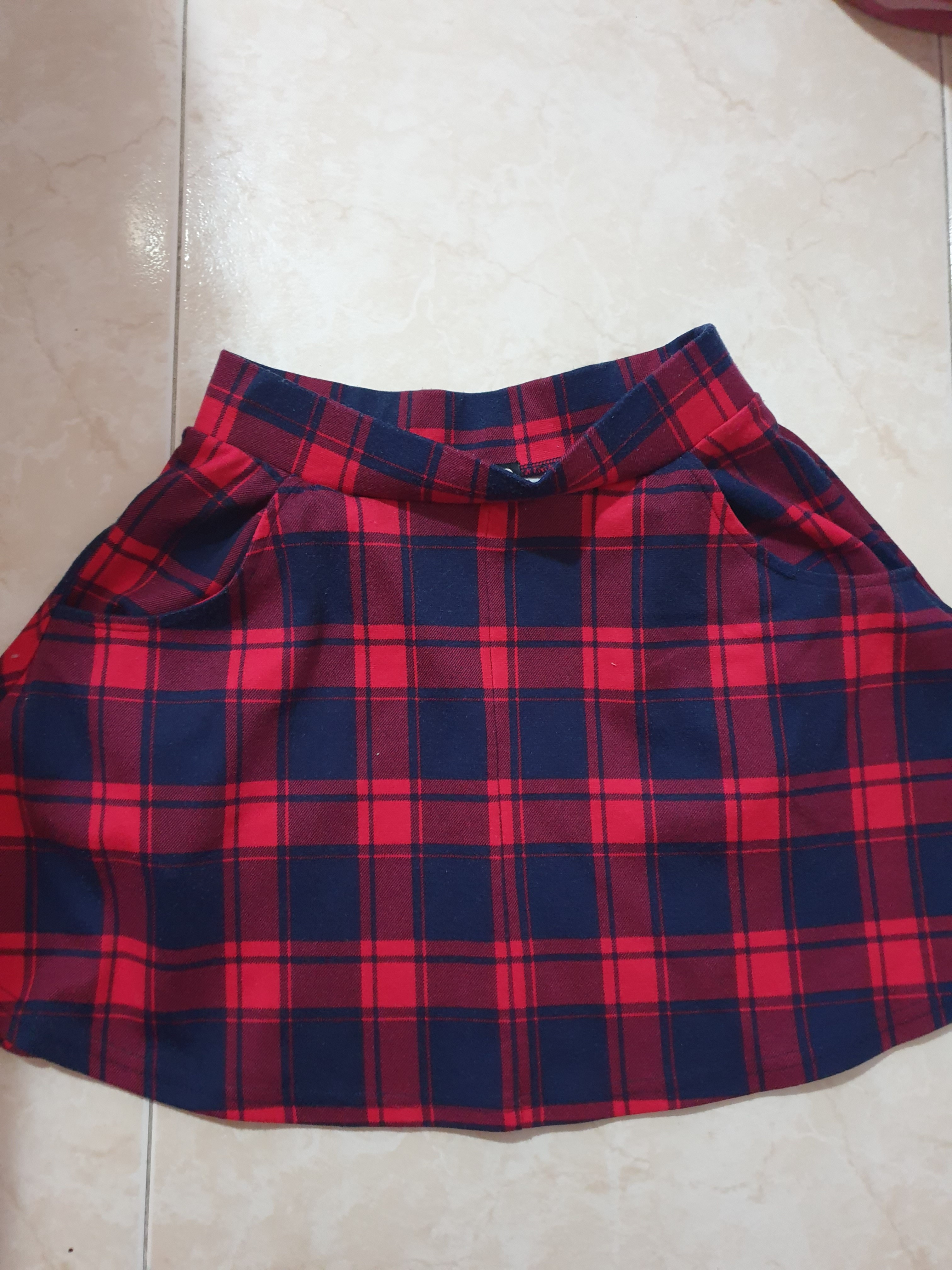 checkered skirt cotton on