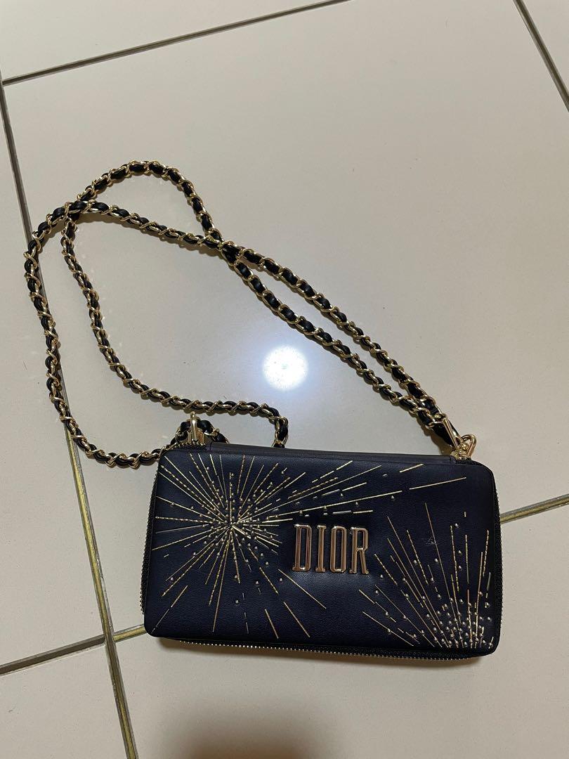 Dior lipstick clutch bag (2021 new year) with chain, 名牌, 手袋及