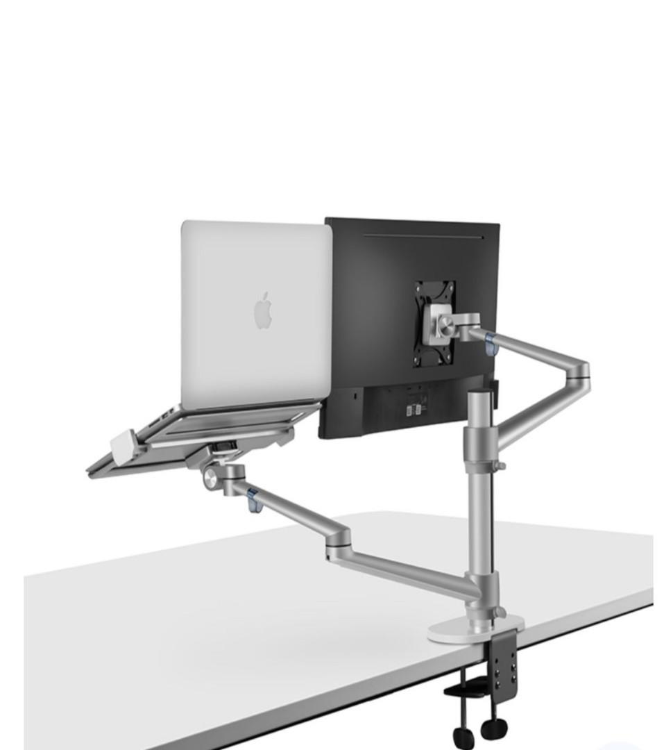 Dual monitor and laptop arm, Computers & Tech, Desktops on Carousell