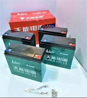 Ebike battery 48volts 20AH, high quality Tianneng Brand, 4peices X 12volts=48volts Ebike battery 48volts 20AH, high quality Tianneng Brand, 4peices X 12volts=48volts