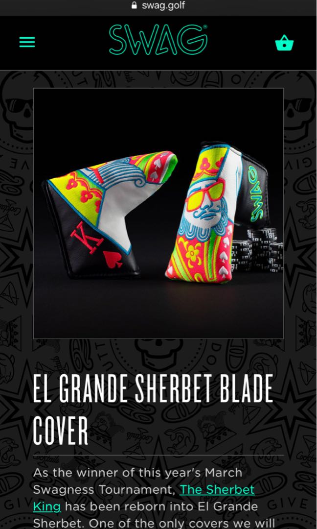 El grande sherbet swag golf headcover sealed, Sports Equipment, Sports