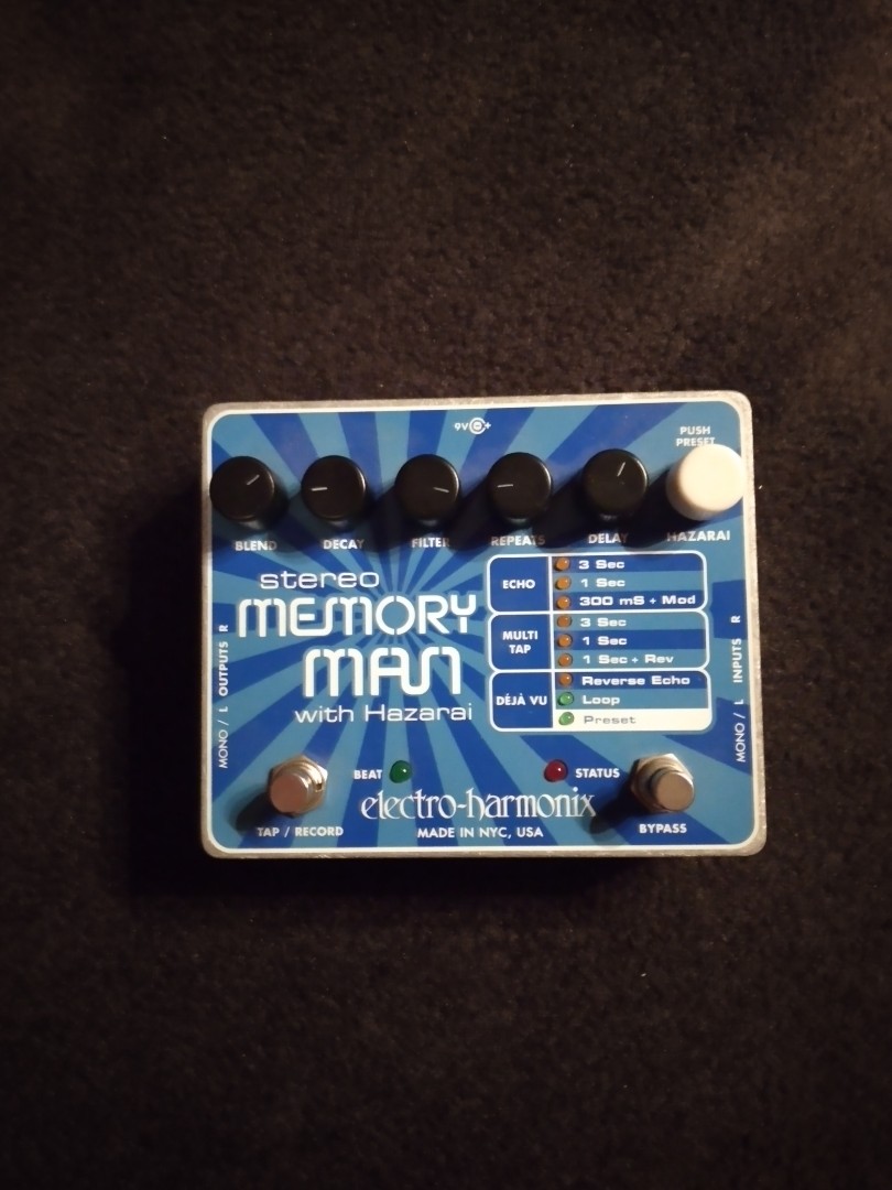 Electro-Harmonix Stereo Memory Man with Hazarai Guitar Pedal