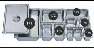 Food Pan/Gastronome (with or without cover) - Stainless/Good Quality