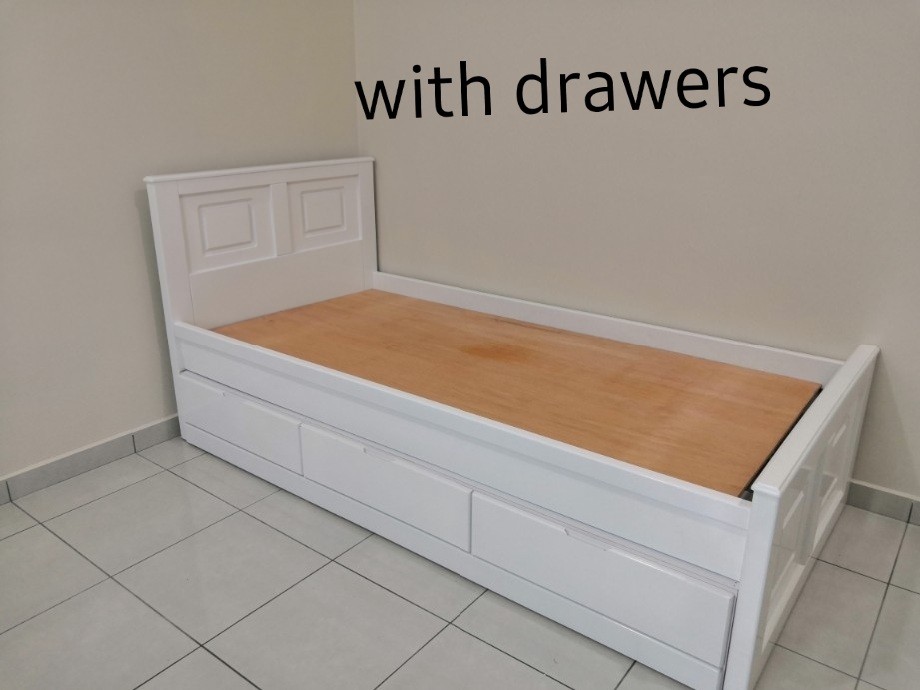 *Klang Valley ONLY / PO +15 days* Solid Wood Bed Frame ONLY {Single