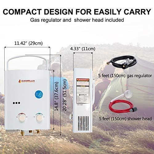 FreeDeliveryu003e Camplux AY132 Tankless Propane Gas Water Heater White 5L,  Everything Else on Carousell
