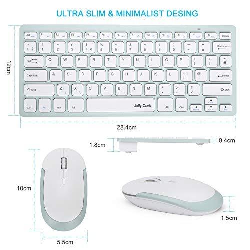 Wireless Keyboard and Mouse Set, Jelly Comb KUT019 2.4G Ultra Slim
