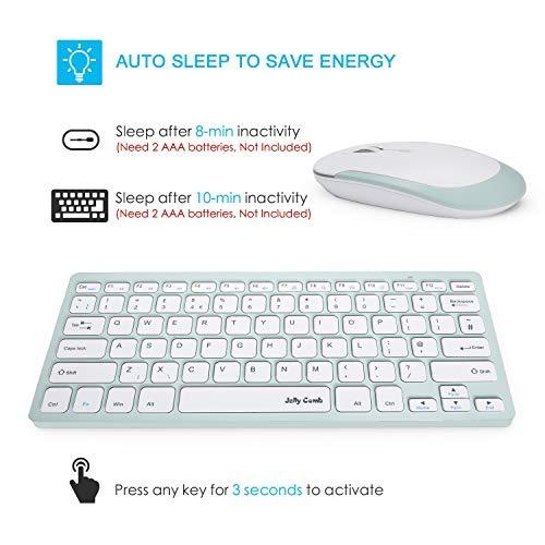 Wireless Keyboard and Mouse Set, Jelly Comb KUT019 2.4G Ultra Slim