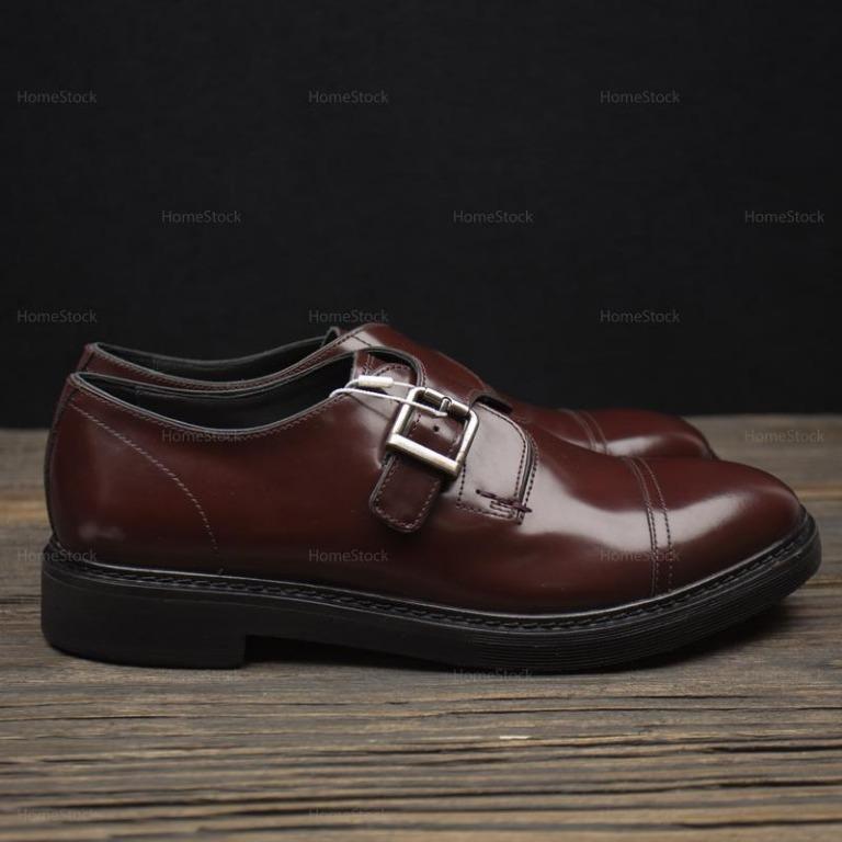 Geox Monk Strap Brown Dress Shoe