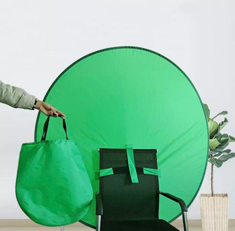 Green screen backdrop for zoom Like New, Photography, Photography