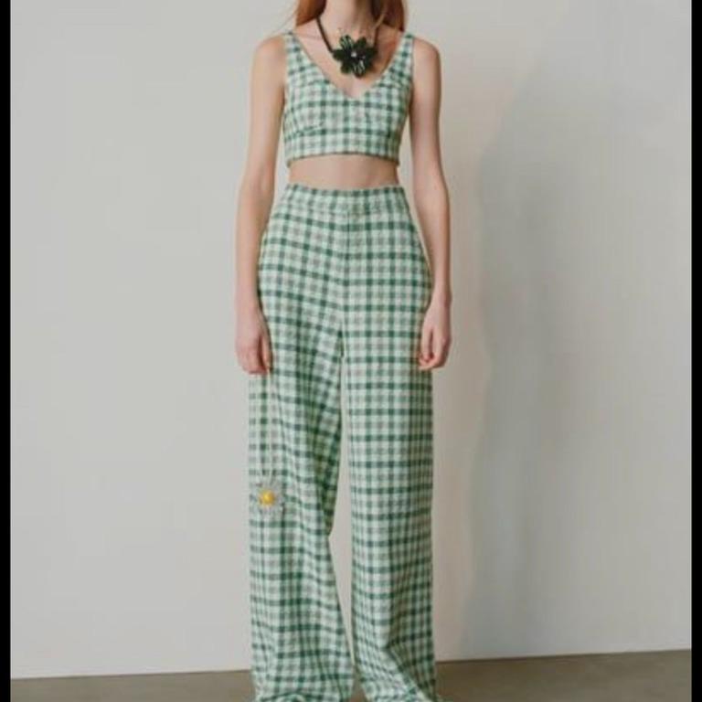 Checkered best sale trousers zara