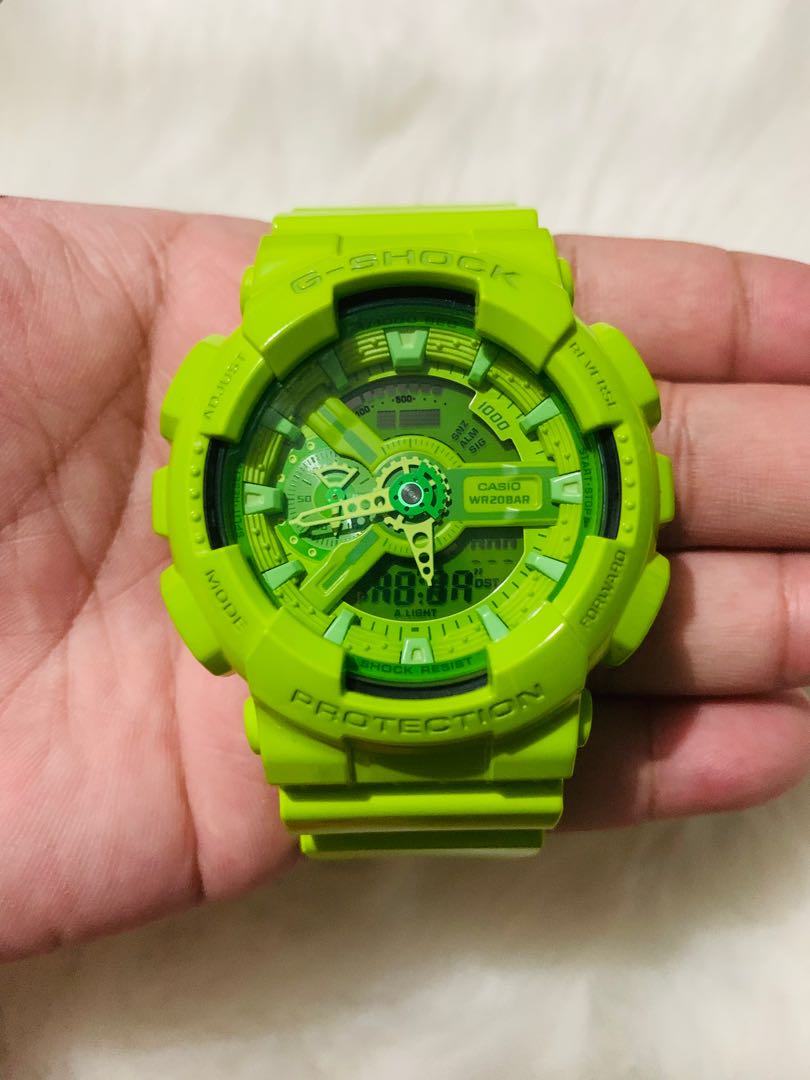 GSHOCK GA 110B HYPER GREEN CUSTOM