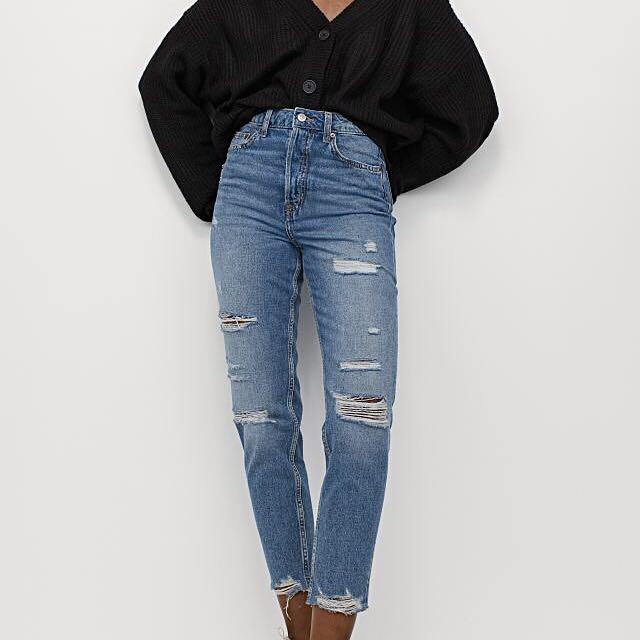 H&m slim mom jeans trashed new arrivals