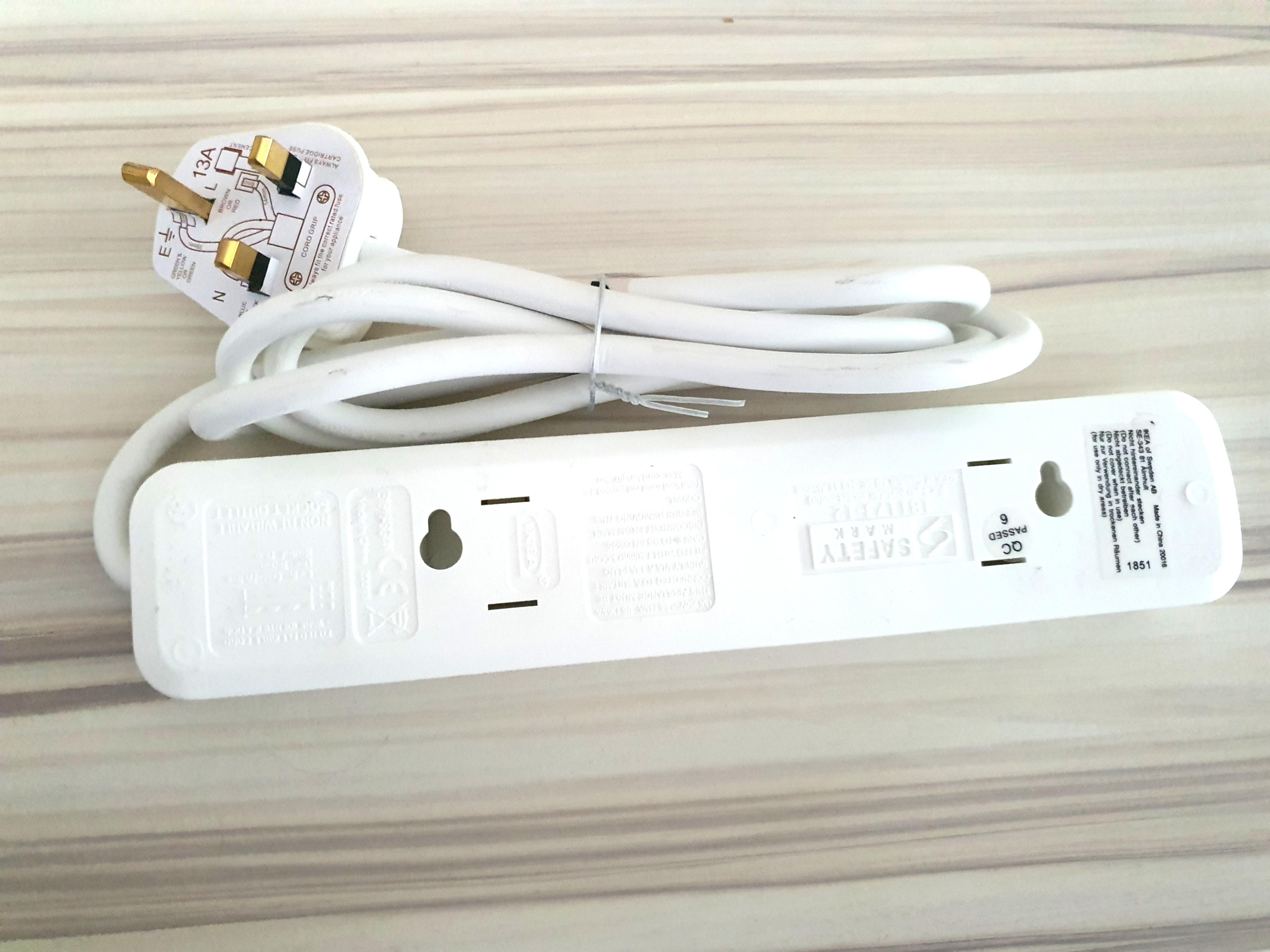 Ikea extension cord, TV & Home Appliances, Electrical, Adaptors