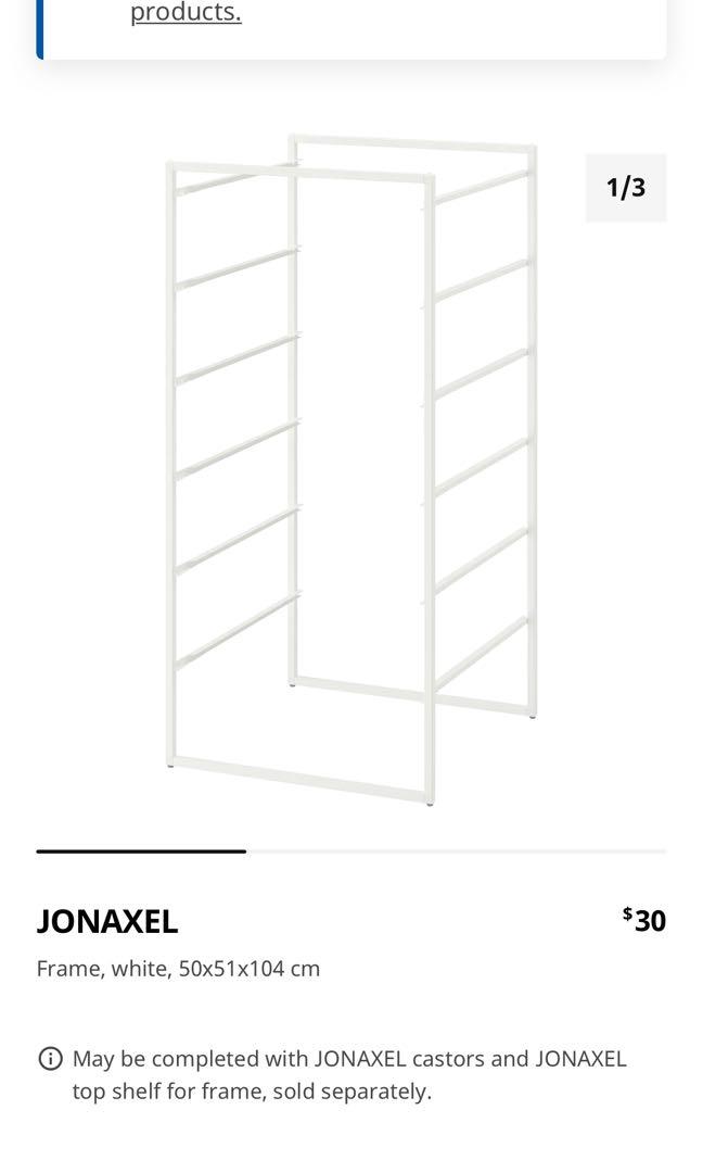 Ikea Jonaxel open wardrobe combination, Furniture & Home Living ...